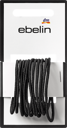 Haargummis dünn, schwarz ebelin
