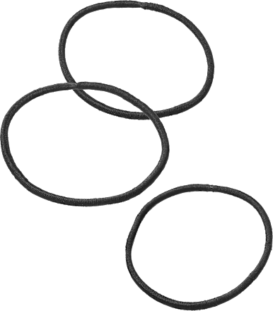 Haargummis dünn, schwarz ebelin