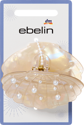 Haarklammer Muschel mit Perlen, Holo-Optik ebelin