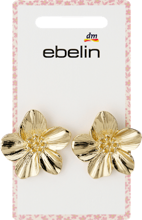 Ohrstecker mit Blumen, Gold-Optik ebelin