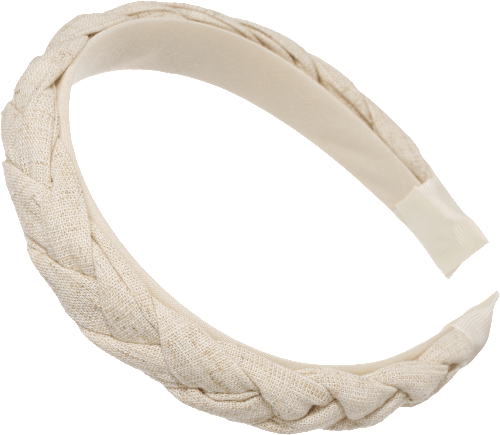 Haarreif geflochten, beige ebelin