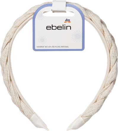 Haarreif geflochten, beige ebelin