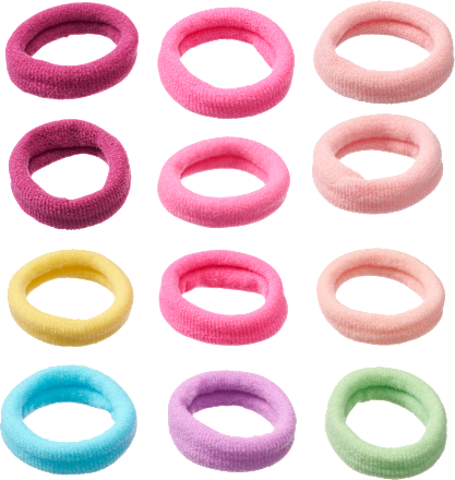 Haargummis mini, Rosa/Bunt-Mix ebelin