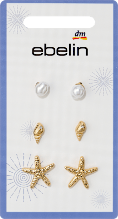 Ohrstecker maritim mit Perlen, Gold-Optik ebelin