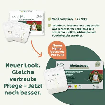 Windeln BioEmbrace Gr. 2 (3-6 kg) Naty