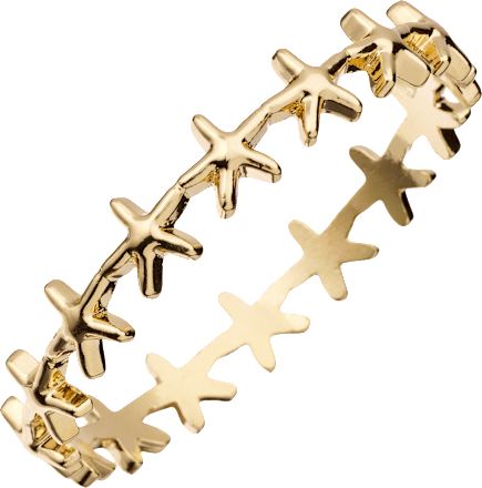 Armreif Seestern, Gold-Optik ebelin