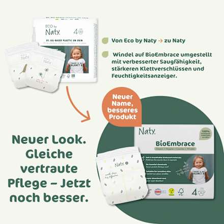 Windeln BioEmbrace Gr. 4 (7-18 kg) Naty