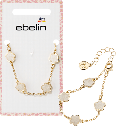 Armband mit Blumen, Gold-Optik ebelin
