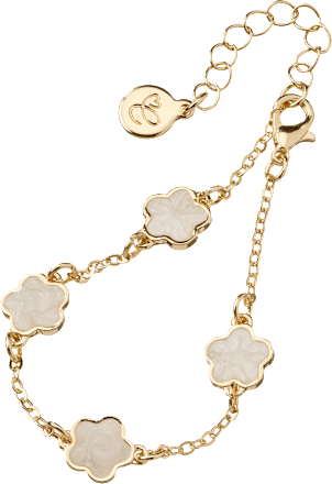 Armband mit Blumen, Gold-Optik ebelin