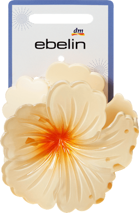 Haarklammer Hibiskus, apricot ebelin