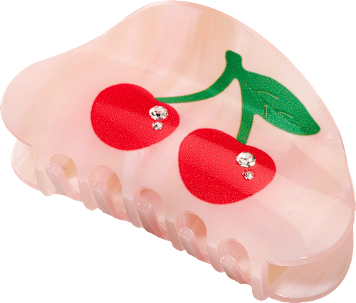 Haarklammer Kirsche mit Strass, rosa ebelin