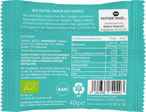 Dattel Balls Mama Kakao Mabyen