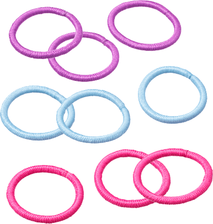 Haargummis mini, bunt ebelin