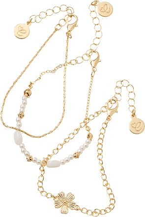 Armbänder mit Blume & Perlen ebelin