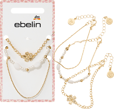 Armbänder mit Blume & Perlen ebelin