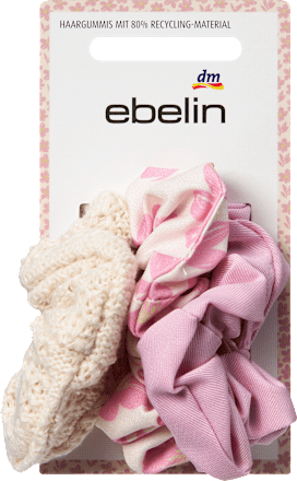 Scrunchies creme/rosa ebelin