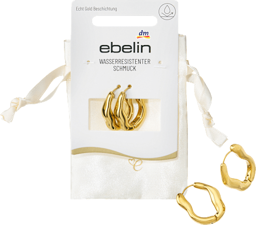 Creolen organische Form wasserfest, Gold-Optik ebelin