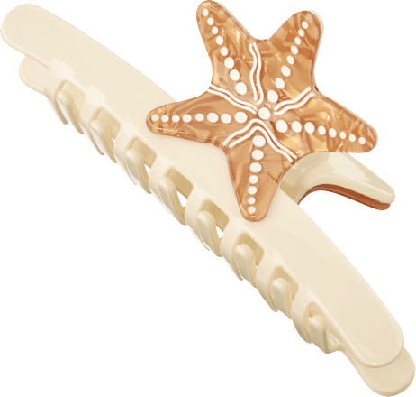 Haarklammer Seestern, creme ebelin