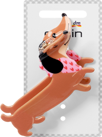 Haarklammer Dackel mit Halstuch ebelin