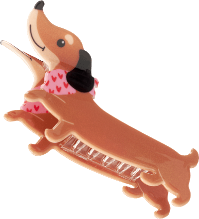 Haarklammer Dackel mit Halstuch ebelin