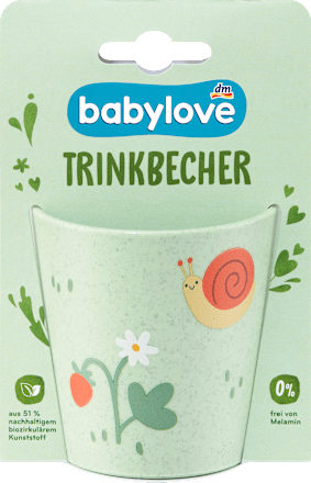 Trinkbecher grün, Gartentiere babylove nature