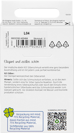 Ohrstecker 925 Silber Strass ebelin