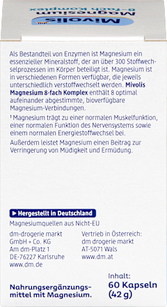Magnesium 8-fach Komplex Kapseln 60 St Mivolis