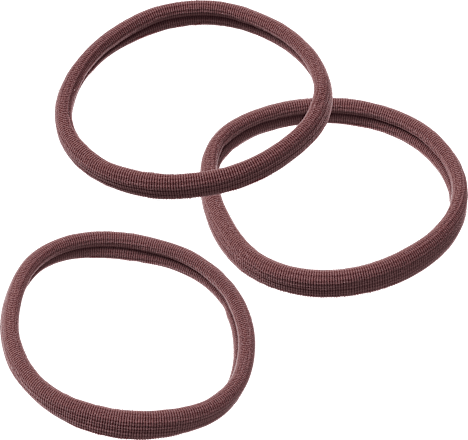 Haargummis weich, braun ebelin