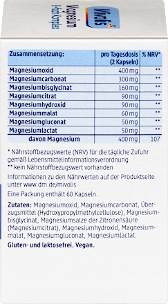 Magnesium 8-fach Komplex Kapseln 60 St Mivolis