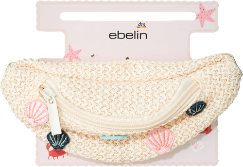 Bauchtasche aus Bast mit Muscheln ebelin