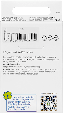 Ohrstecker vergoldeter Modeschmuck  ebelin