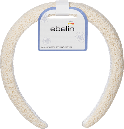 Haarreif gepolstert, beige ebelin