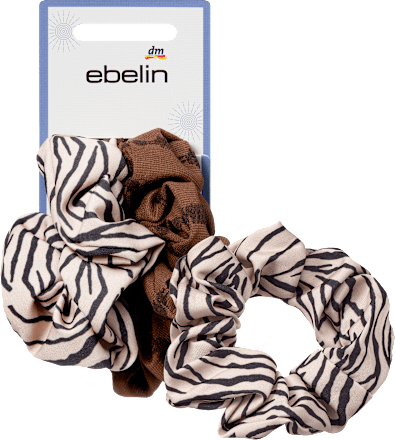 Scrunchies braun/Zebra-Muster ebelin