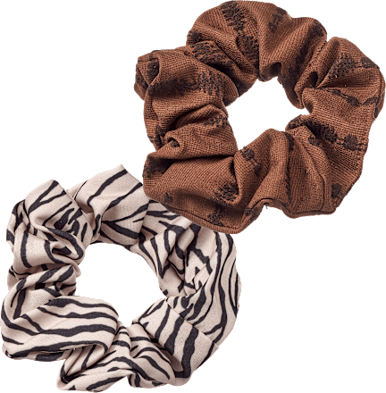 Scrunchies braun/Zebra-Muster ebelin
