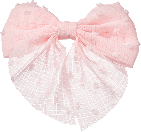 Patentspange Schleife, rosa ebelin