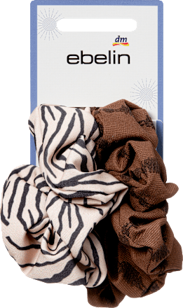 Scrunchies braun/Zebra-Muster ebelin