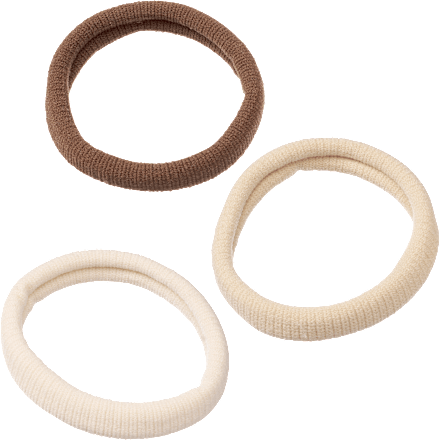 Haargummis creme/braun ebelin