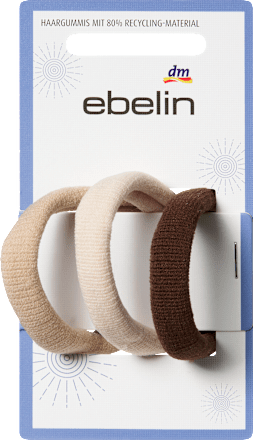 Haargummis creme/braun ebelin