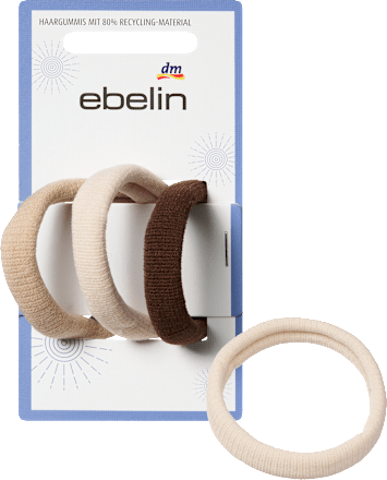 Haargummis creme/braun ebelin