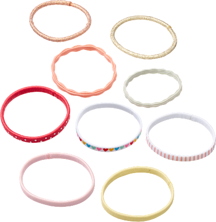 Haargummis, bunt ebelin