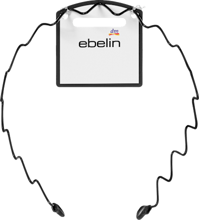 Haarreif gewellt, schwarz ebelin