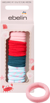 Haargummis rosa/rot/blau ebelin