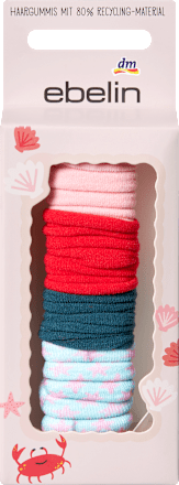 Haargummis rosa/rot/blau ebelin