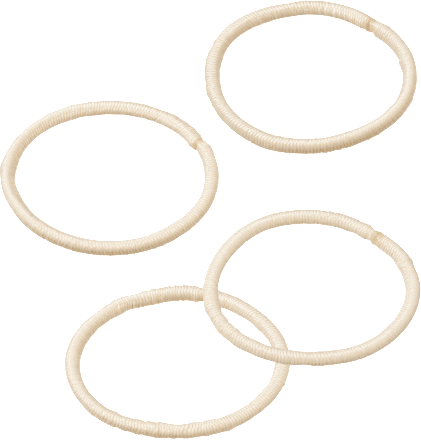 Haargummis klein dünn, blond ebelin