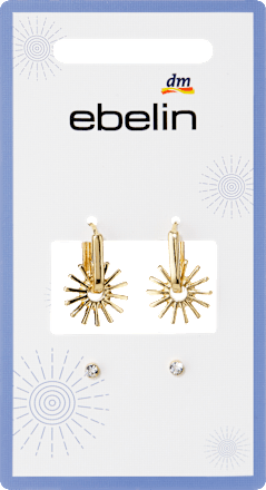 Creolen Sonnen, Gold-Optik ebelin