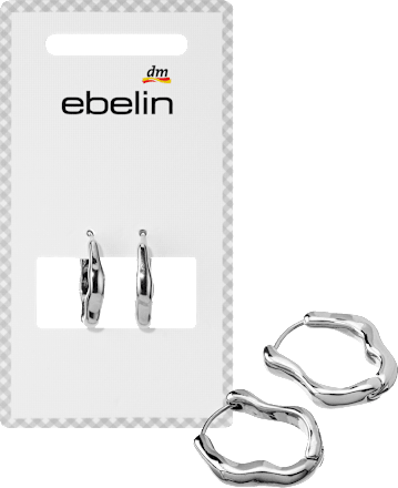 Creolen organisch, Silber-Optik ebelin