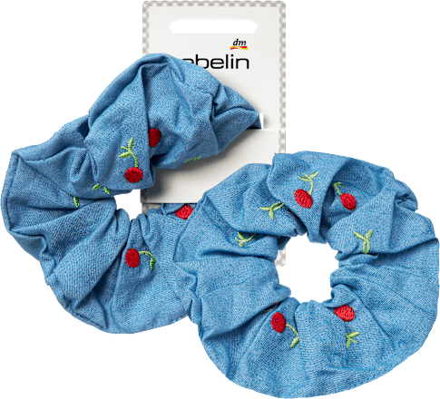Scrunchie mit Kirschen, Denim ebelin