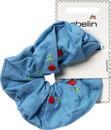 Scrunchie mit Kirschen, Denim ebelin