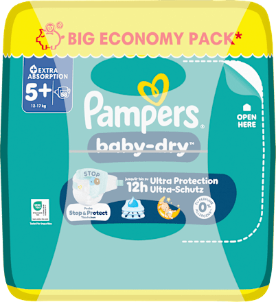 Windeln Gr. 5+ (12-17 kg) Big Pack Pampers baby-dry