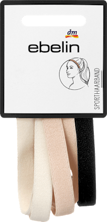 Haarbänder Sport, creme/rosa/schwarz ebelin
